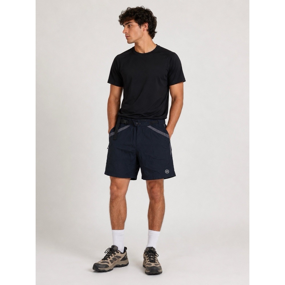 Novara Black Cycling Shorts S Belted Reflective Mountain Bike Outdoor